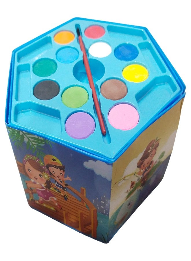 KARIC Colors Box Color Pencil,Crayons,Water Color,Sketch Pens Set Of 46 Pieces Color&Design For Kids Creativity,Multicolor, coloring - Image 4